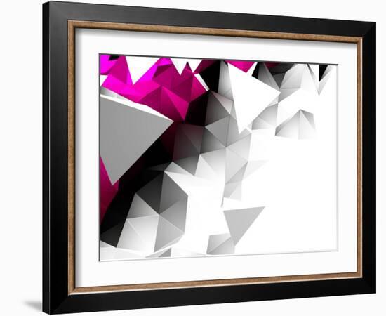 Abstract Triangular Background-VolsKinvols-Framed Art Print