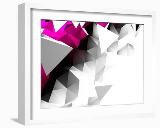 Abstract Triangular Background-VolsKinvols-Framed Art Print