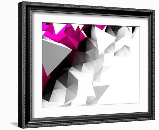 Abstract Triangular Background-VolsKinvols-Framed Art Print