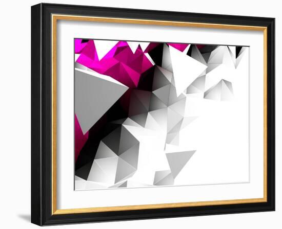 Abstract Triangular Background-VolsKinvols-Framed Art Print