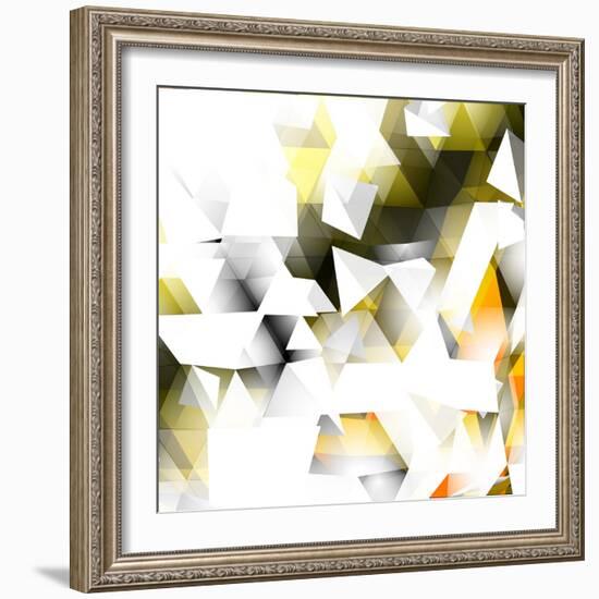 Abstract Triangular Background-VolsKinvols-Framed Art Print