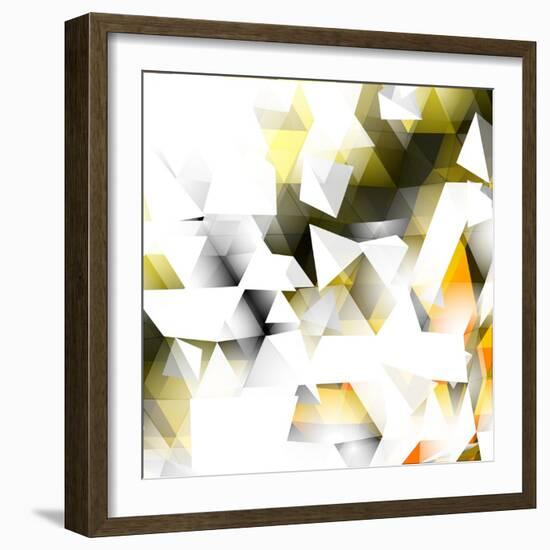 Abstract Triangular Background-VolsKinvols-Framed Art Print