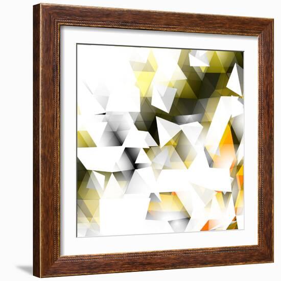 Abstract Triangular Background-VolsKinvols-Framed Art Print