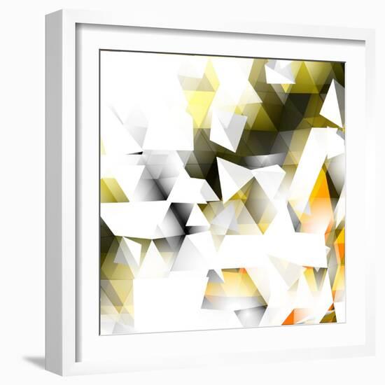 Abstract Triangular Background-VolsKinvols-Framed Art Print