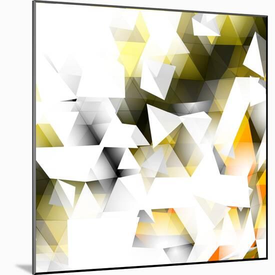 Abstract Triangular Background-VolsKinvols-Mounted Art Print