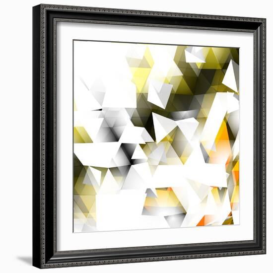 Abstract Triangular Background-VolsKinvols-Framed Art Print