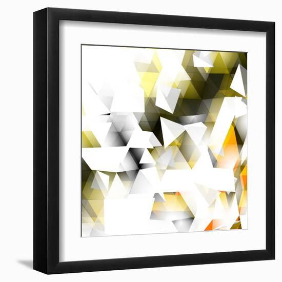 Abstract Triangular Background-VolsKinvols-Framed Art Print