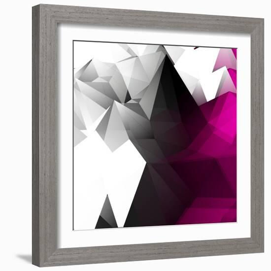 Abstract Triangular Background-VolsKinvols-Framed Art Print