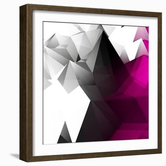 Abstract Triangular Background-VolsKinvols-Framed Art Print