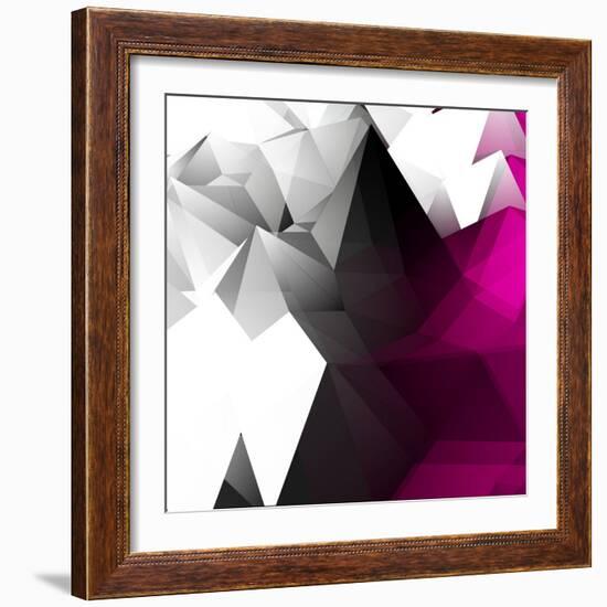 Abstract Triangular Background-VolsKinvols-Framed Art Print