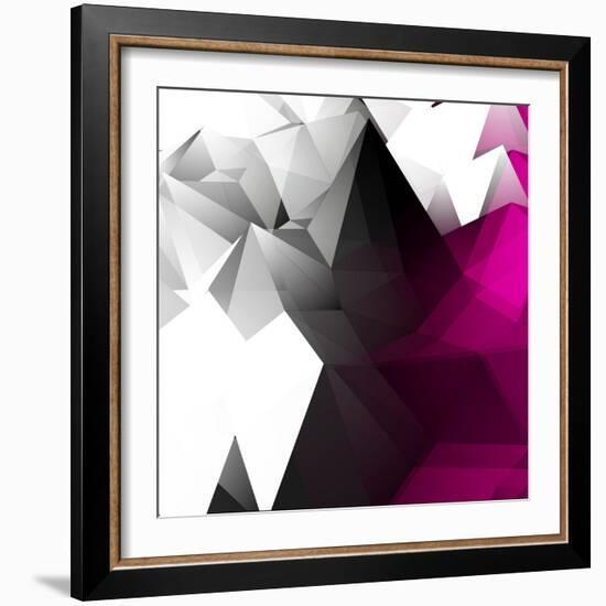 Abstract Triangular Background-VolsKinvols-Framed Art Print