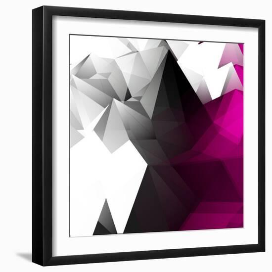 Abstract Triangular Background-VolsKinvols-Framed Art Print