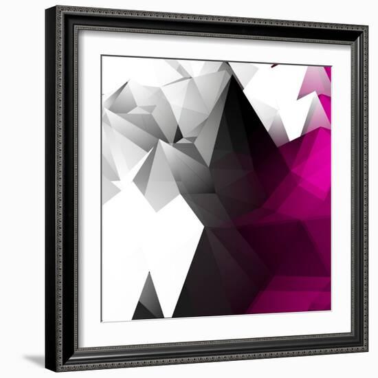 Abstract Triangular Background-VolsKinvols-Framed Art Print