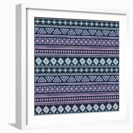 Abstract Tribal Pattern-transiastock-Framed Art Print