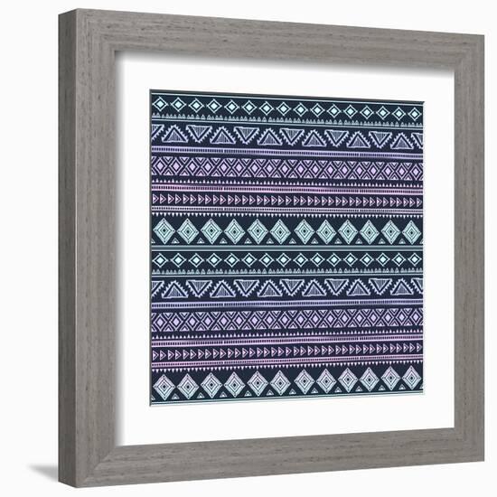 Abstract Tribal Pattern-transiastock-Framed Art Print