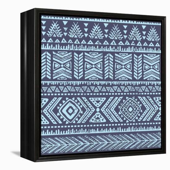 Abstract Tribal Pattern-transiastock-Framed Stretched Canvas