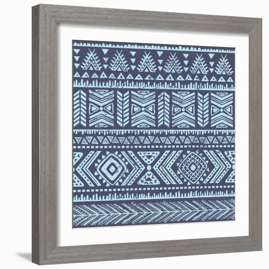 Abstract Tribal Pattern-transiastock-Framed Art Print