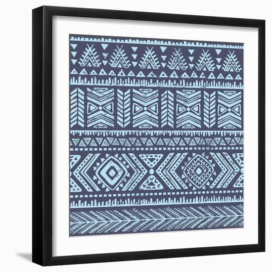 Abstract Tribal Pattern-transiastock-Framed Art Print