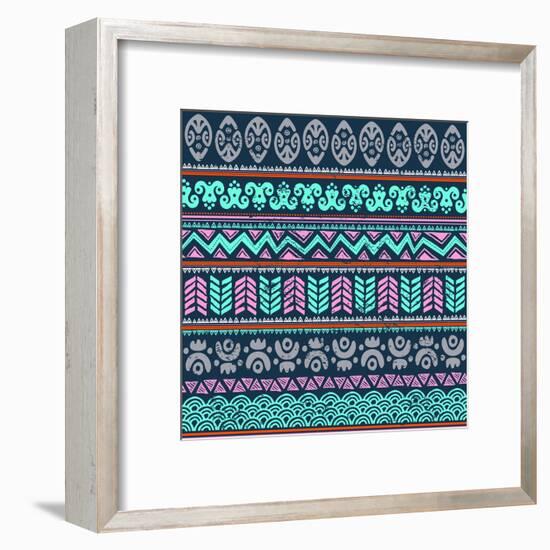 Abstract Tribal Pattern-transiastock-Framed Art Print