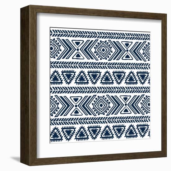 Abstract Tribal Pattern-transiastock-Framed Art Print