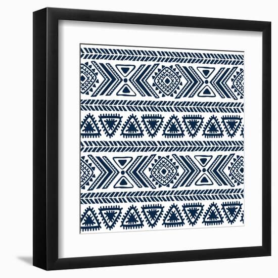 Abstract Tribal Pattern-transiastock-Framed Art Print