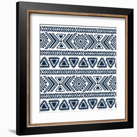 Abstract Tribal Pattern-transiastock-Framed Art Print