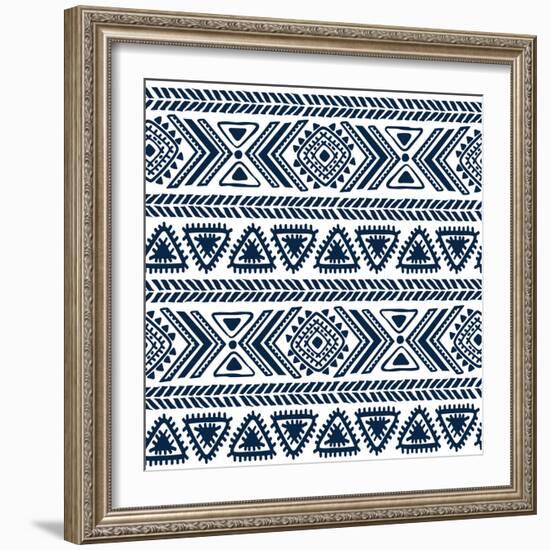 Abstract Tribal Pattern-transiastock-Framed Art Print