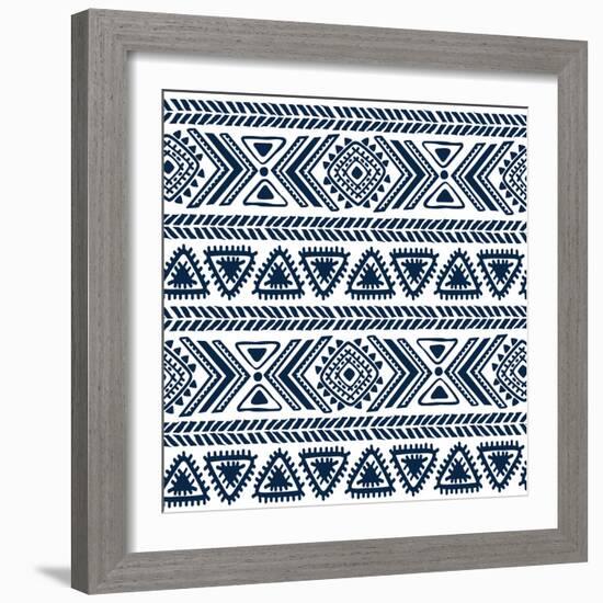 Abstract Tribal Pattern-transiastock-Framed Art Print