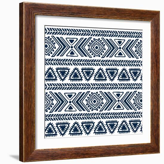 Abstract Tribal Pattern-transiastock-Framed Art Print