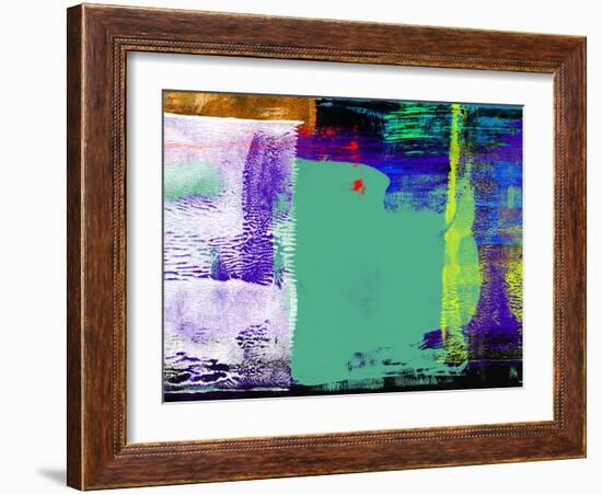 Abstract Turquoise and Blue-Alma Levine-Framed Art Print