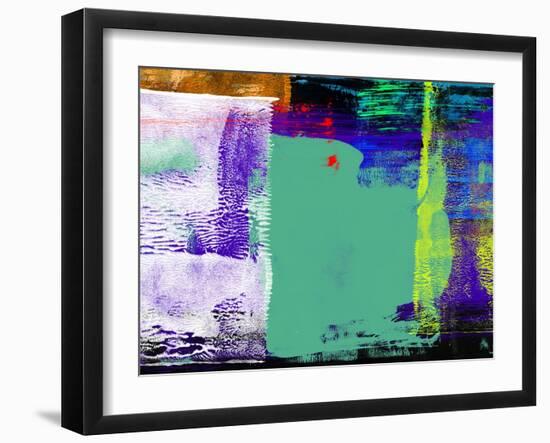 Abstract Turquoise and Blue-Alma Levine-Framed Art Print