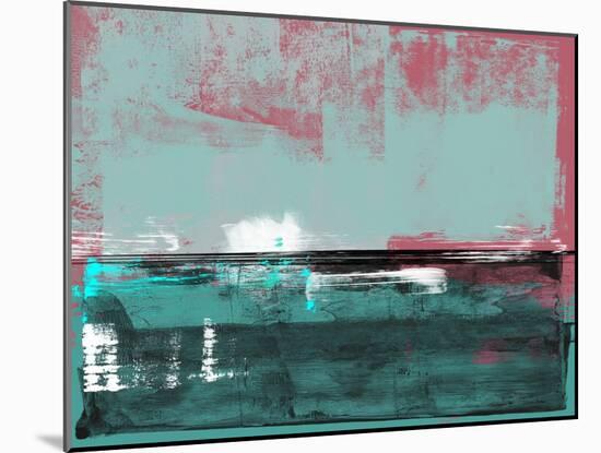 Abstract Turquoise and Indian Red-Alma Levine-Mounted Art Print