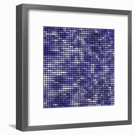 Abstract Vector Colored round Dots Background-Green Flame-Framed Art Print