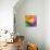 Abstract Vibrant Triangles-art_of_sun-Premium Giclee Print displayed on a wall