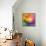 Abstract Vibrant Triangles-art_of_sun-Framed Stretched Canvas displayed on a wall