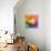 Abstract Vibrant Triangles-art_of_sun-Framed Stretched Canvas displayed on a wall