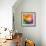 Abstract Vibrant Triangles-art_of_sun-Framed Art Print displayed on a wall