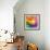 Abstract Vibrant Triangles-art_of_sun-Framed Art Print displayed on a wall