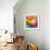 Abstract Vibrant Triangles-art_of_sun-Framed Art Print displayed on a wall