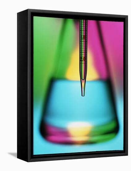 Abstract View of Pipette & Conical Flask-Tek Image-Framed Premier Image Canvas