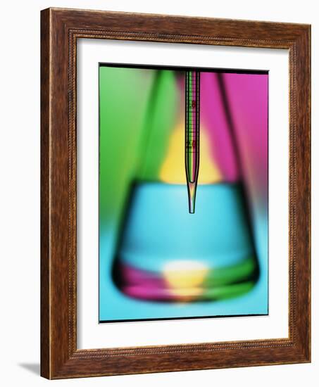 Abstract View of Pipette & Conical Flask-Tek Image-Framed Photographic Print