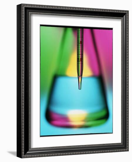 Abstract View of Pipette & Conical Flask-Tek Image-Framed Photographic Print