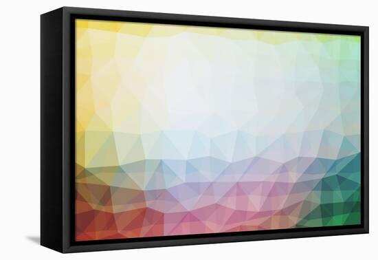 Abstract Vintage Polygonal Background-CharlesPerrault-Framed Stretched Canvas