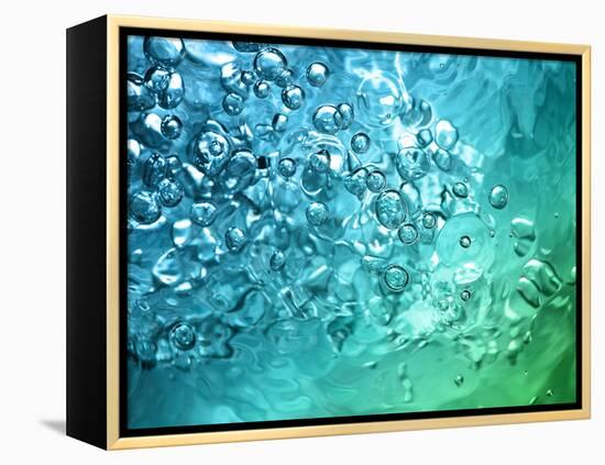 Abstract Water With Bubbles-nikkytok-Framed Premier Image Canvas