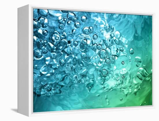 Abstract Water With Bubbles-nikkytok-Framed Premier Image Canvas