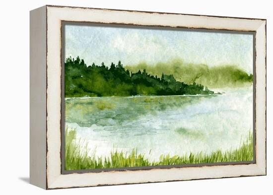 Abstract Watercolor Landscape-cat_arch_angel-Framed Stretched Canvas