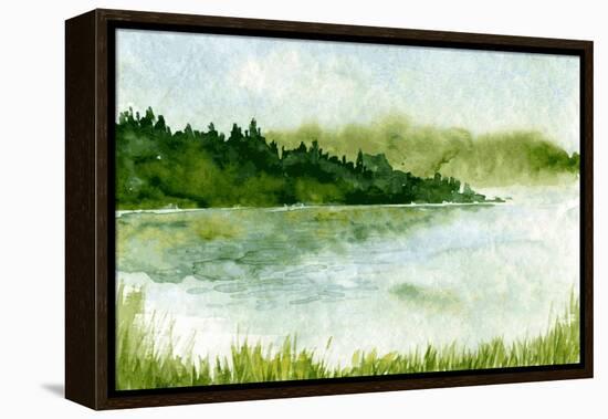 Abstract Watercolor Landscape-cat_arch_angel-Framed Stretched Canvas