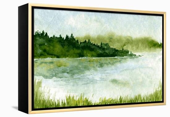 Abstract Watercolor Landscape-cat_arch_angel-Framed Stretched Canvas