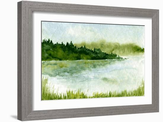 Abstract Watercolor Landscape-cat_arch_angel-Framed Art Print