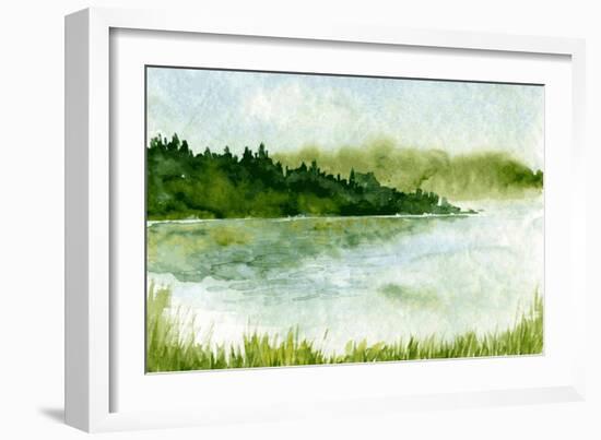 Abstract Watercolor Landscape-cat_arch_angel-Framed Art Print